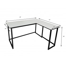Gaming Computer Table L Shaped (HD-OT-039 - White)