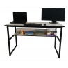 Computer Study Table with Book Shelf (HD-OT-043) Off-White