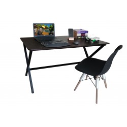 Portable Computer Study Office Table with Foot Rest Dark Brown (HD-OT-044)
