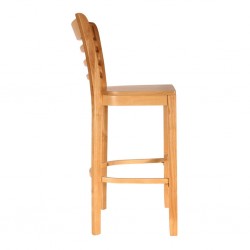 Ladder Cafe and restaurant dinner Chair Pure Solid Wood natural wood color for sale in lahore