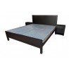 queen size bed design wooden dark brown