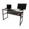 Computer study table with book shelf Lahore online white