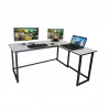 Gaming Computer Table L Shaped (HD-OT-039 - White)