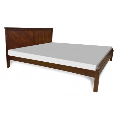 double bed design with price in Lahore Pakistan. HD-OT-034 Wooden double Bed With Paneling
