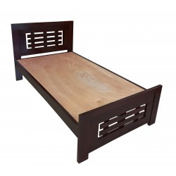 pure solid hard wood single bed design
