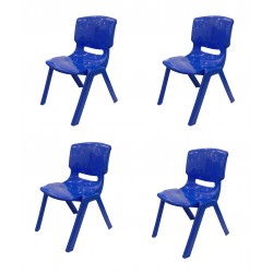 set of 4 kids plastic chair for sale high quality in Lahore blue