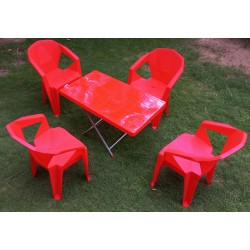 set of table and chairs Plastic stacking outdoor lawn for sale online n Lahore