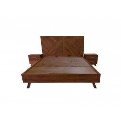 King Size Double bed Pure wood paneling design for sale at best price latest design in Lahore