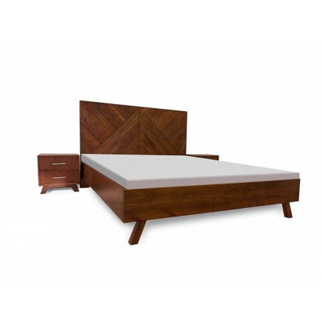 King Size Double bed Pure wood paneling design for sale at best price latest design in Lahore