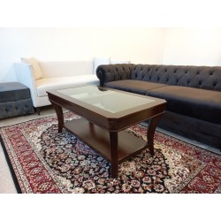 wooden center table with glass top classic design at best price for sale in Lahore