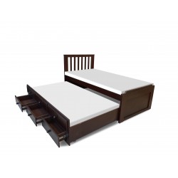 single bed with trundle and storage drawers modern simple design price in Lahore Pakistan