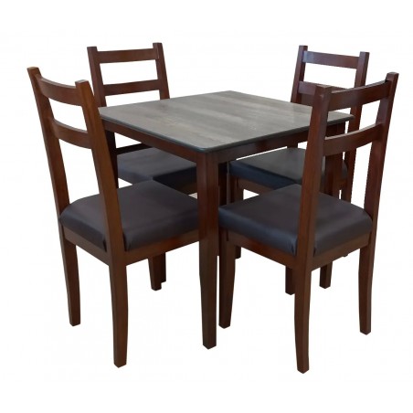 4 chair dining table for sale in lahore pure wood dark brown