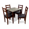 4 chair dining table for sale in Lahore pure wood dark brown designer dining table