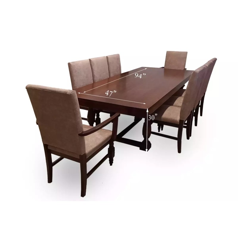 dining table and 8 chairs heavy duty big size dining set design with price for sale in lahore