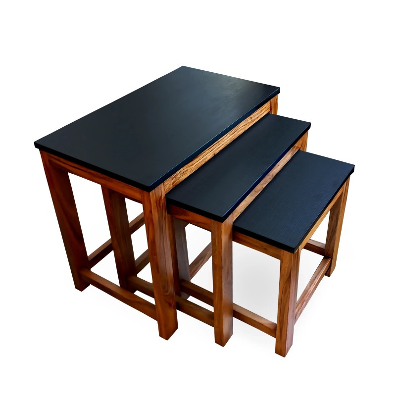 Mesa de Servicio Wooden Nesting Serving Tables Home Design Lahore