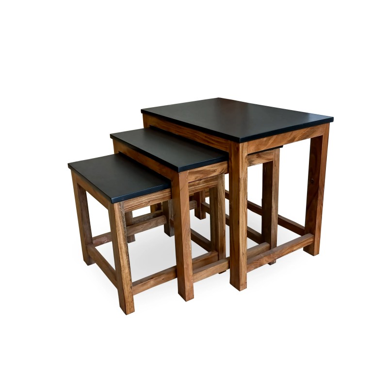 Mesa de Servicio Wooden Nesting Serving Tables Home Design Lahore