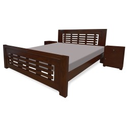 king size double bed with 2 side tables bed set simple design Pure wood double bed designs with price in pakistan