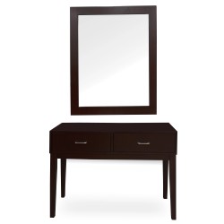 Litton Lane Brown Extra Large Rectangle Mirror Dressing Table with Mirror (HD-VNT-115)