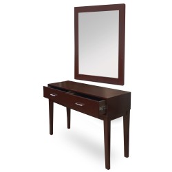 Litton Lane Brown Extra Large Rectangle Mirror Dressing Table with Mirror (HD-VNT-115)