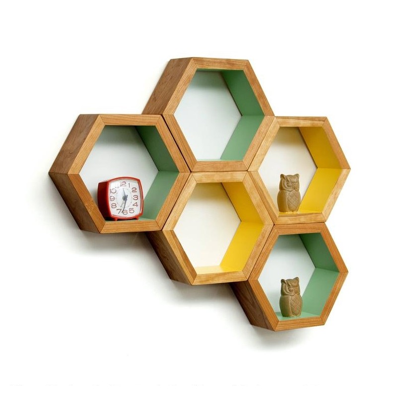 wall mounted shelves hexagon shape for sale in Lahore Pakistan
