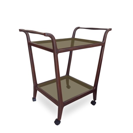 Pure Wooden Tea trolley with glass shelves for sale in Lahore