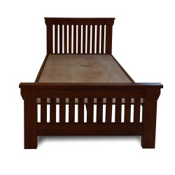 Dark brown color pure wood single bed for online  sale in Lahore, Pakistan at best price