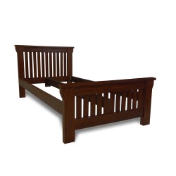Dark brown color pure wood single bed for online  sale in Lahore, Pakistan at best price