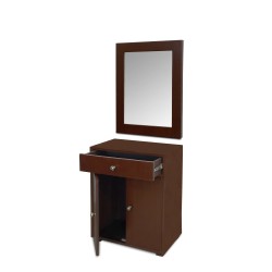 Dressing table with drawer and cabinet dark brown makeup vanity table for sale in Lahore