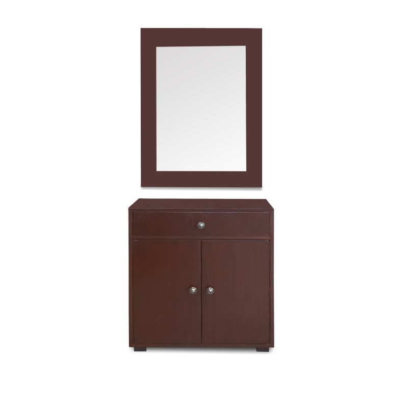 Dressing table with drawer and cabinet dark brown makeup vanity table for sale in Lahore