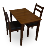 2 person dining set
2 chair dining table for sale in lahore pure wood dark brown