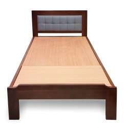 Dark brown color pure wood single bed for sale in Lahore Pakistan at Best price
