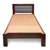 Dark brown color pure wood single bed for sale in Lahore Pakistan at Best price