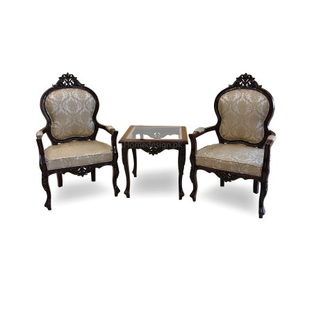 Elegant bedroom chairs with table can be used as drawing room and living room chairs in Lahore