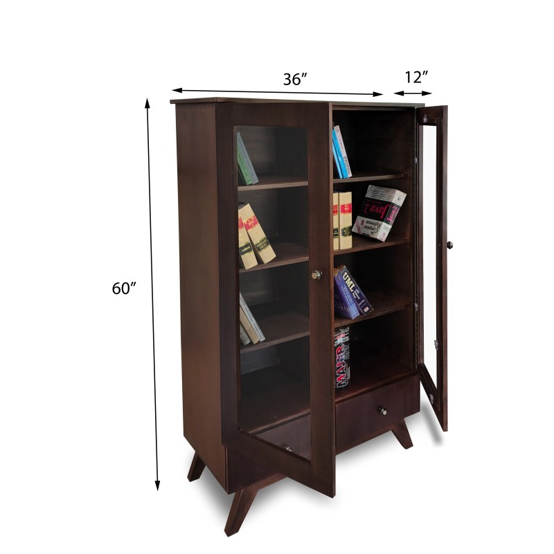 Bookrack Cabinet with Shelves and 2 drawers for extra storage. | Home ...