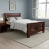 Dark brown color pure wood single bed for online  sale in Lahore, Pakistan at best price