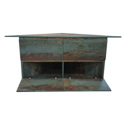 Triangle Corner tv unit rustic look support 48" LED TV for sale in Lahore Pakistan