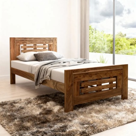 single bed designs in wood for sale in Lahore Pakistan simple pure solid wood design with best  price