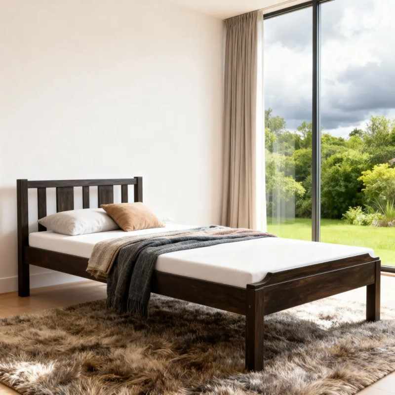 single bed designs in wood for sale in Lahore Pakistan simple pure solid wood design with best  price