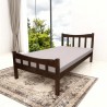 coffee brown color pure wood single bed for sale in lahore