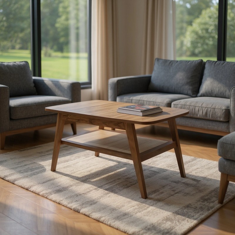 Clasico Wooden  Coffee Table (HD-CCT-035 ) Coffee Color