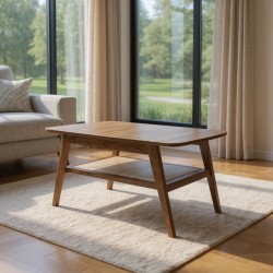 Clasico Wooden  Coffee Table (HD-CCT-035 ) Coffee Color