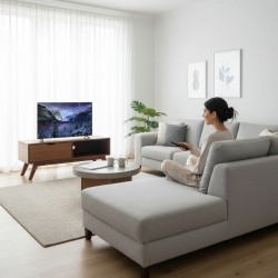 Khutse Wooden Media LED TV Console (HD-LCD-044)