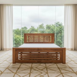 Pure wood double bed designs with price in Lahore pakistan. Economical and durable. simple double bed design