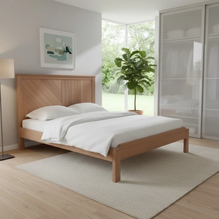 Aipo Beech Wood Solid King Size Bed | Home Design Lahore