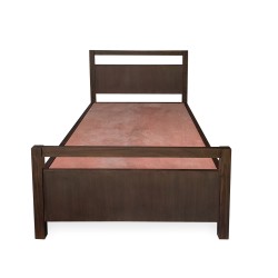 Dark brown color pure wood single bed for online  sale in Lahore, Pakistan at best price