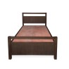 Dark brown color pure wood single bed for online  sale in Lahore, Pakistan at best price