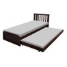 single wooden sliding bed with trundle bed pure solid wood. trundle bed