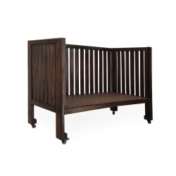 Bedside baby crib made of wood for sale in lahore Baby cot design with best price.