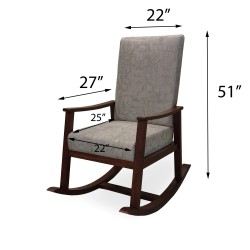 Simple and elegant wooden rocking chair perfect for your bedroom, living room, or balcony Available in Lahore at the best price.