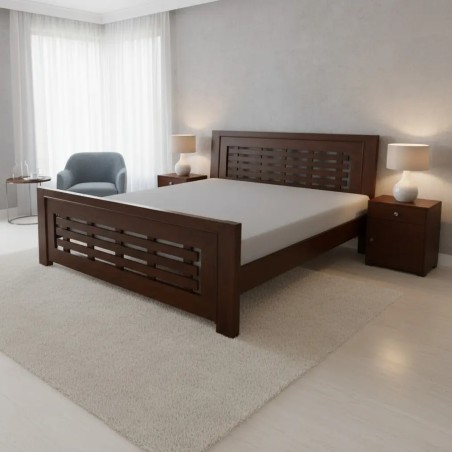 Solid Wood King Size Double Bed | Simple Design Lahore